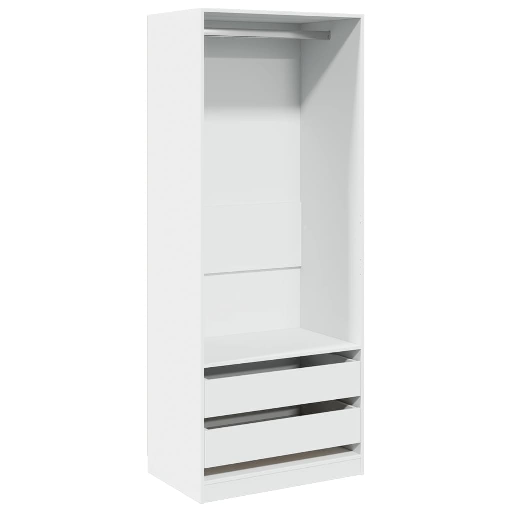 vidaXL Wardrobe White 80x50x200 cm Engineered Wood 2