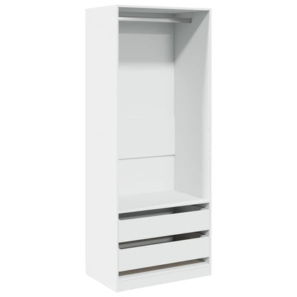 vidaXL Wardrobe White 80x50x200 cm Engineered Wood 2