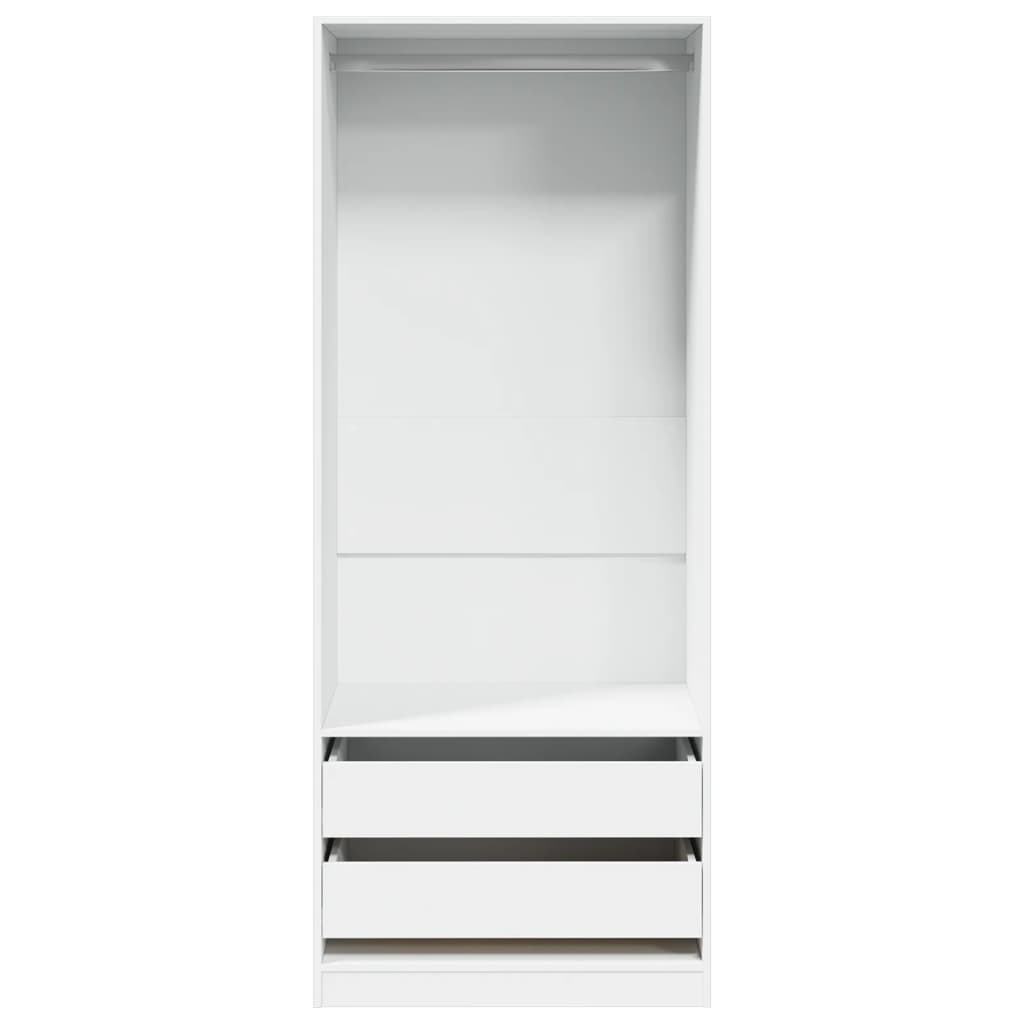 vidaXL Wardrobe White 80x50x200 cm Engineered Wood 4