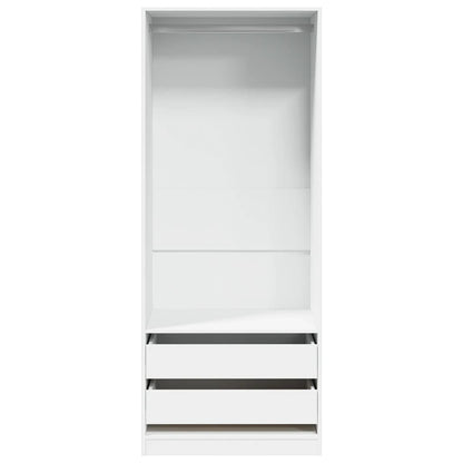 vidaXL Wardrobe White 80x50x200 cm Engineered Wood 4
