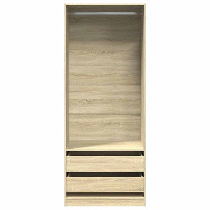 vidaXL Wardrobe Sonoma Oak 80x50x200 cm Engineered Wood 4