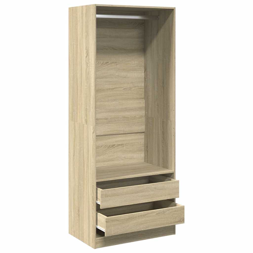 vidaXL Wardrobe Sonoma Oak 80x50x200 cm Engineered Wood 5