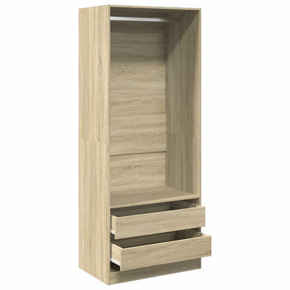 vidaXL Wardrobe Sonoma Oak 80x50x200 cm Engineered Wood 5