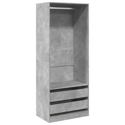 vidaXL Wardrobe Concrete Grey 80x50x200 cm Engineered Wood 2
