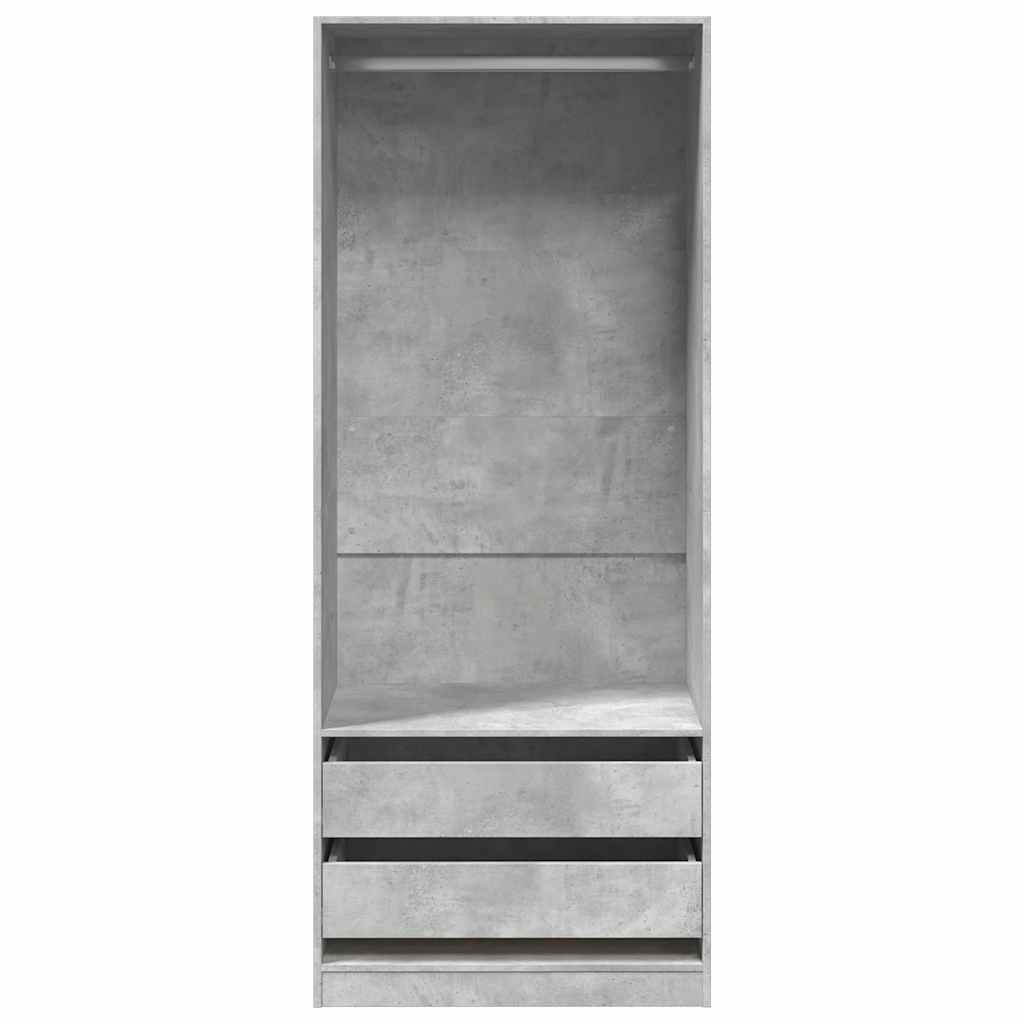 vidaXL Wardrobe Concrete Grey 80x50x200 cm Engineered Wood 4