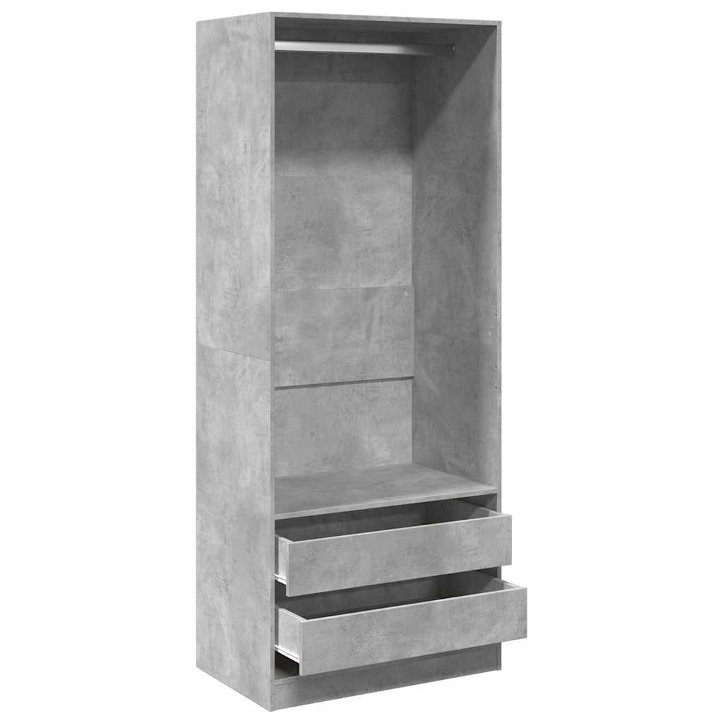 vidaXL Wardrobe Concrete Grey 80x50x200 cm Engineered Wood 5