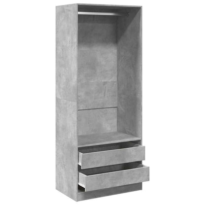 vidaXL Wardrobe Concrete Grey 80x50x200 cm Engineered Wood 5