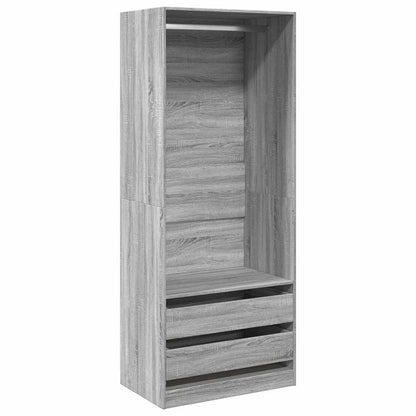 vidaXL Wardrobe Grey Sonoma 80x50x200 cm Engineered Wood 2