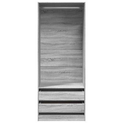 vidaXL Wardrobe Grey Sonoma 80x50x200 cm Engineered Wood 4