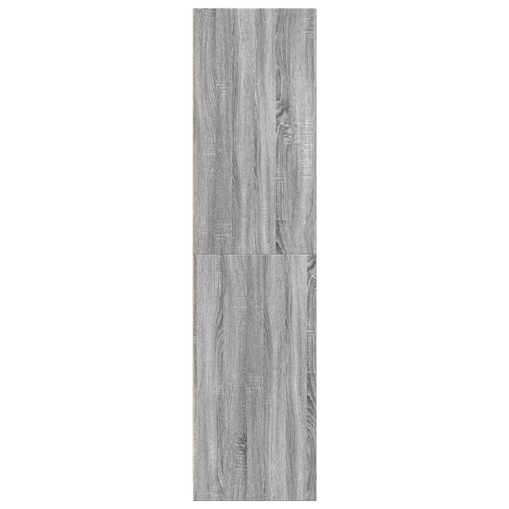 vidaXL Wardrobe Grey Sonoma 80x50x200 cm Engineered Wood 6