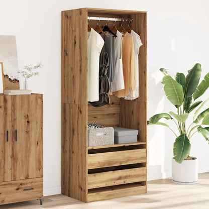 vidaXL Wardrobe Artisian Oak 80x50x200 cm Engineered Wood 3