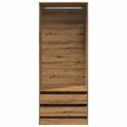 vidaXL Wardrobe Artisian Oak 80x50x200 cm Engineered Wood 4