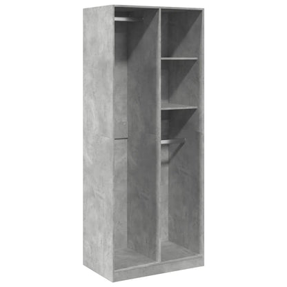 vidaXL Wardrobe Concrete Grey 80x50x200 cm Engineered Wood 2