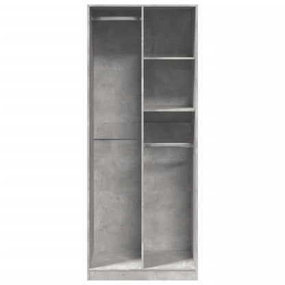 vidaXL Wardrobe Concrete Grey 80x50x200 cm Engineered Wood 4