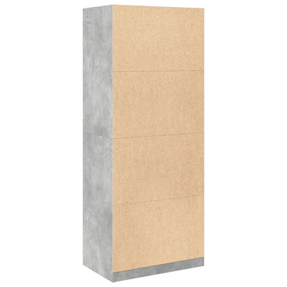 vidaXL Wardrobe Concrete Grey 80x50x200 cm Engineered Wood 6