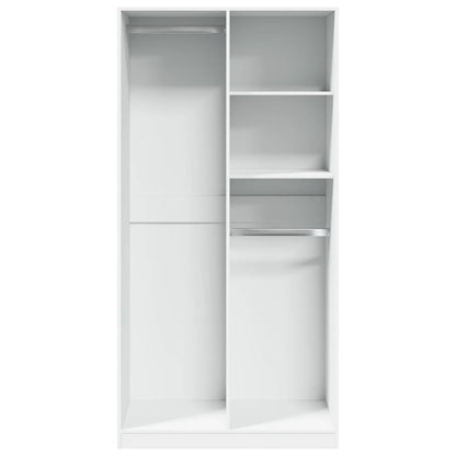 vidaXL Wardrobe White 100x50x200 cm Engineered Wood 4