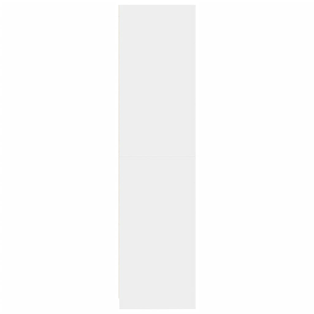 vidaXL Wardrobe White 100x50x200 cm Engineered Wood 5