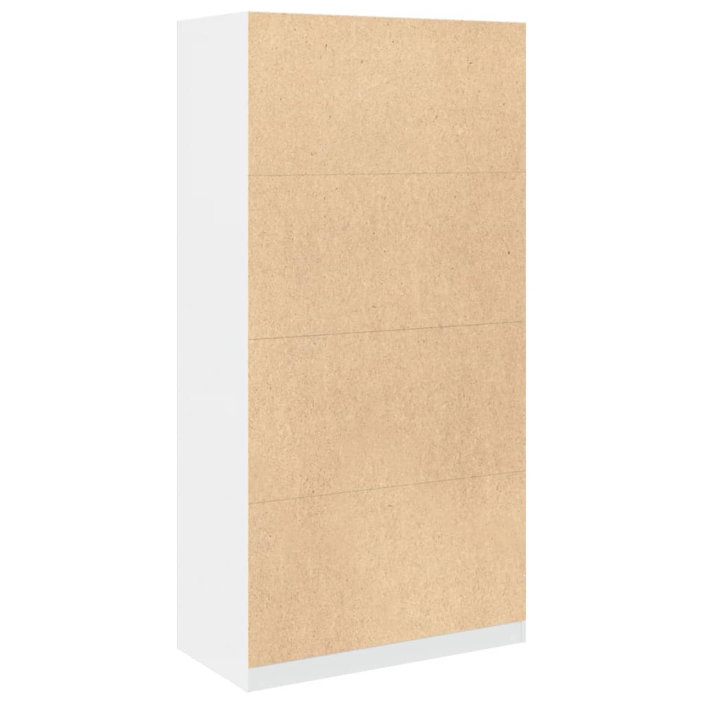 vidaXL Wardrobe White 100x50x200 cm Engineered Wood 6