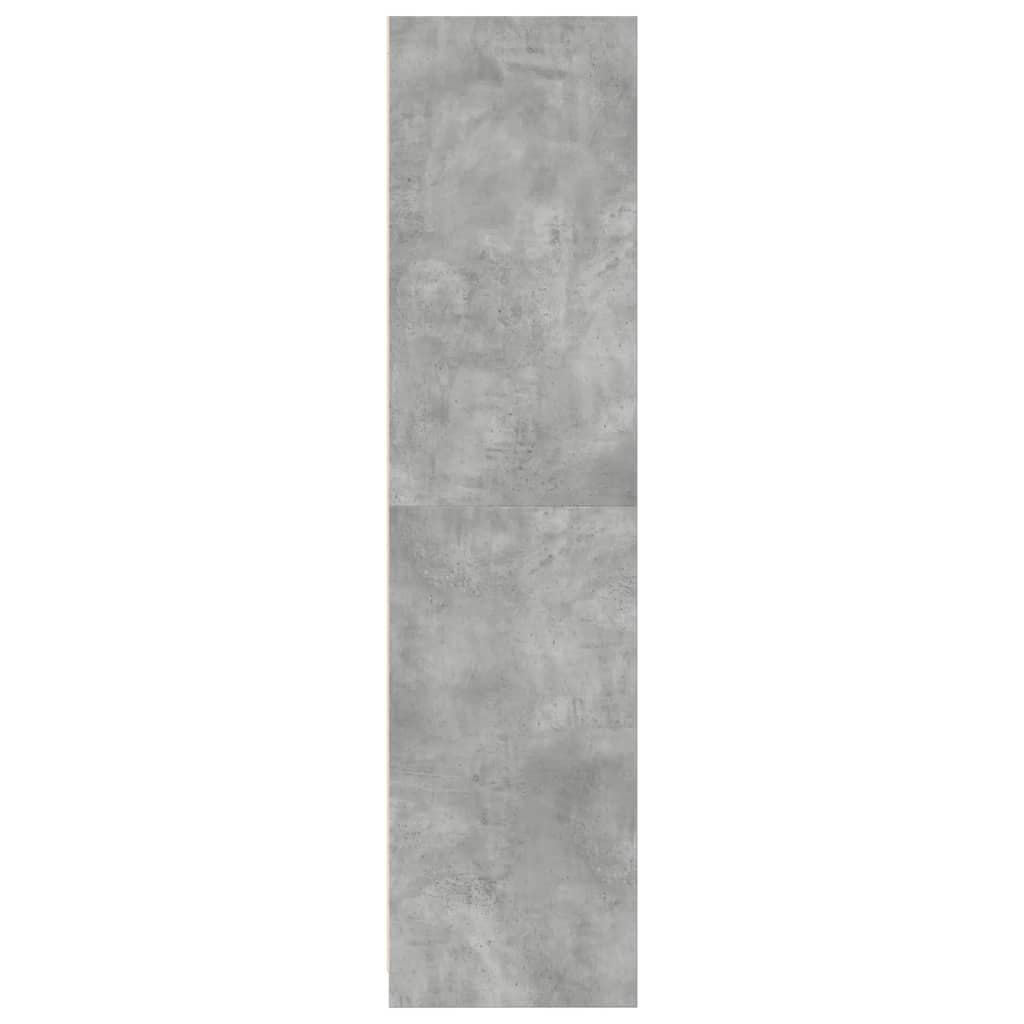 vidaXL Wardrobe Concrete Grey 100x50x200 cm Engineered Wood 5
