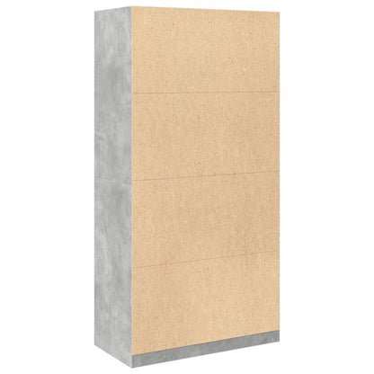 vidaXL Wardrobe Concrete Grey 100x50x200 cm Engineered Wood 6