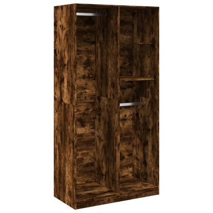vidaXL Wardrobe Smoked Oak 100x50x200 cm Engineered Wood 2
