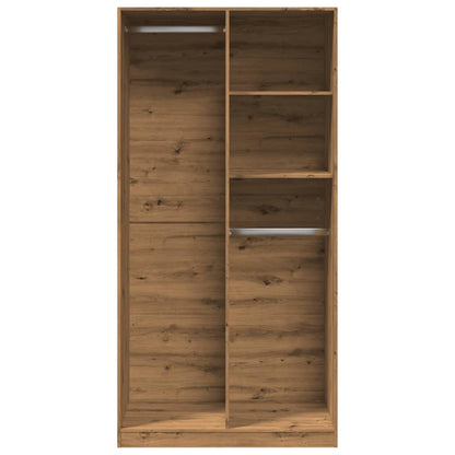 vidaXL Wardrobe Artisian Oak 100x50x200 cm Engineered Wood 4