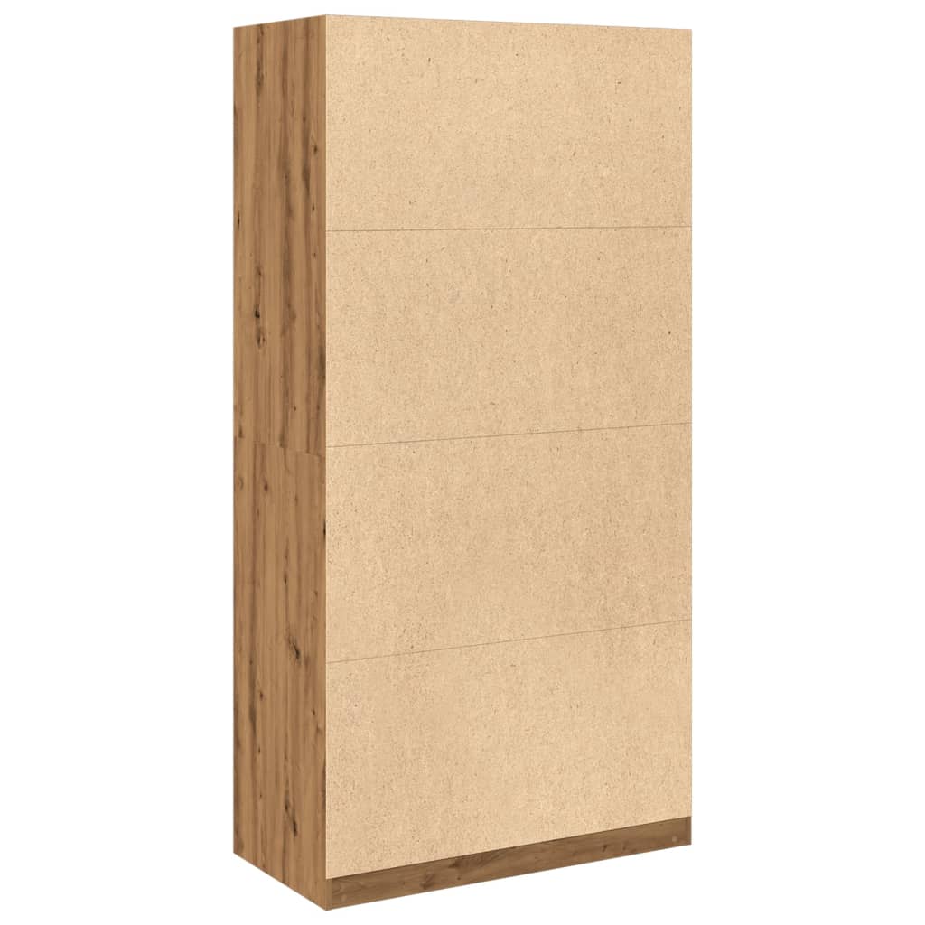 vidaXL Wardrobe Artisian Oak 100x50x200 cm Engineered Wood 6