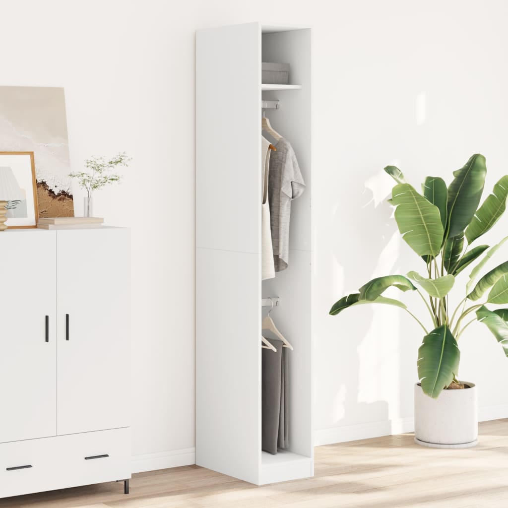 vidaXL Wardrobe White 30x50x200 cm Engineered Wood 3