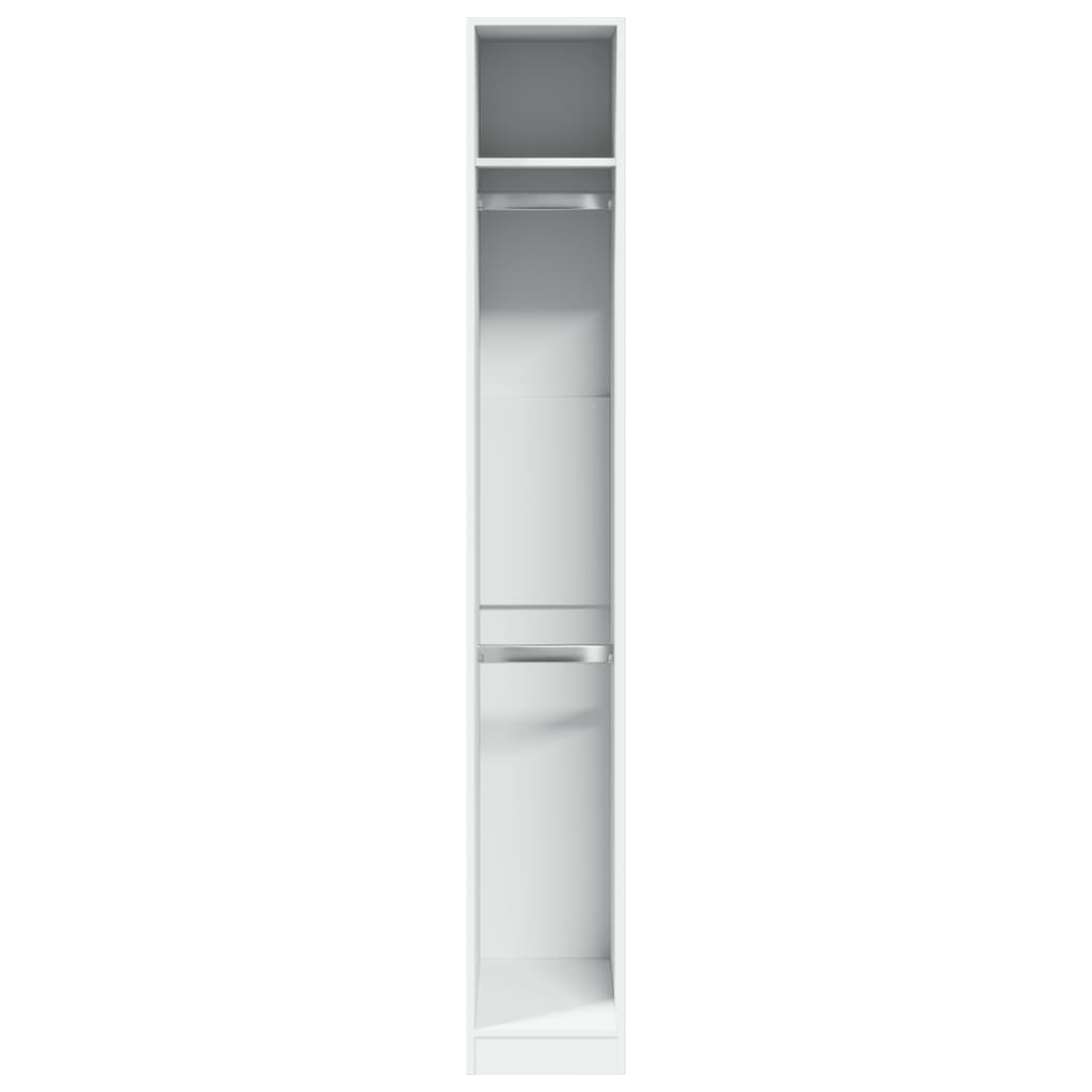 vidaXL Wardrobe White 30x50x200 cm Engineered Wood 4