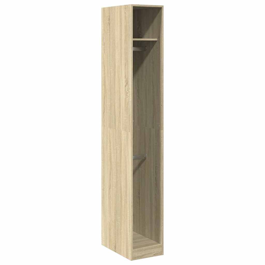 vidaXL Wardrobe Sonoma Oak 30x50x200 cm Engineered Wood 2