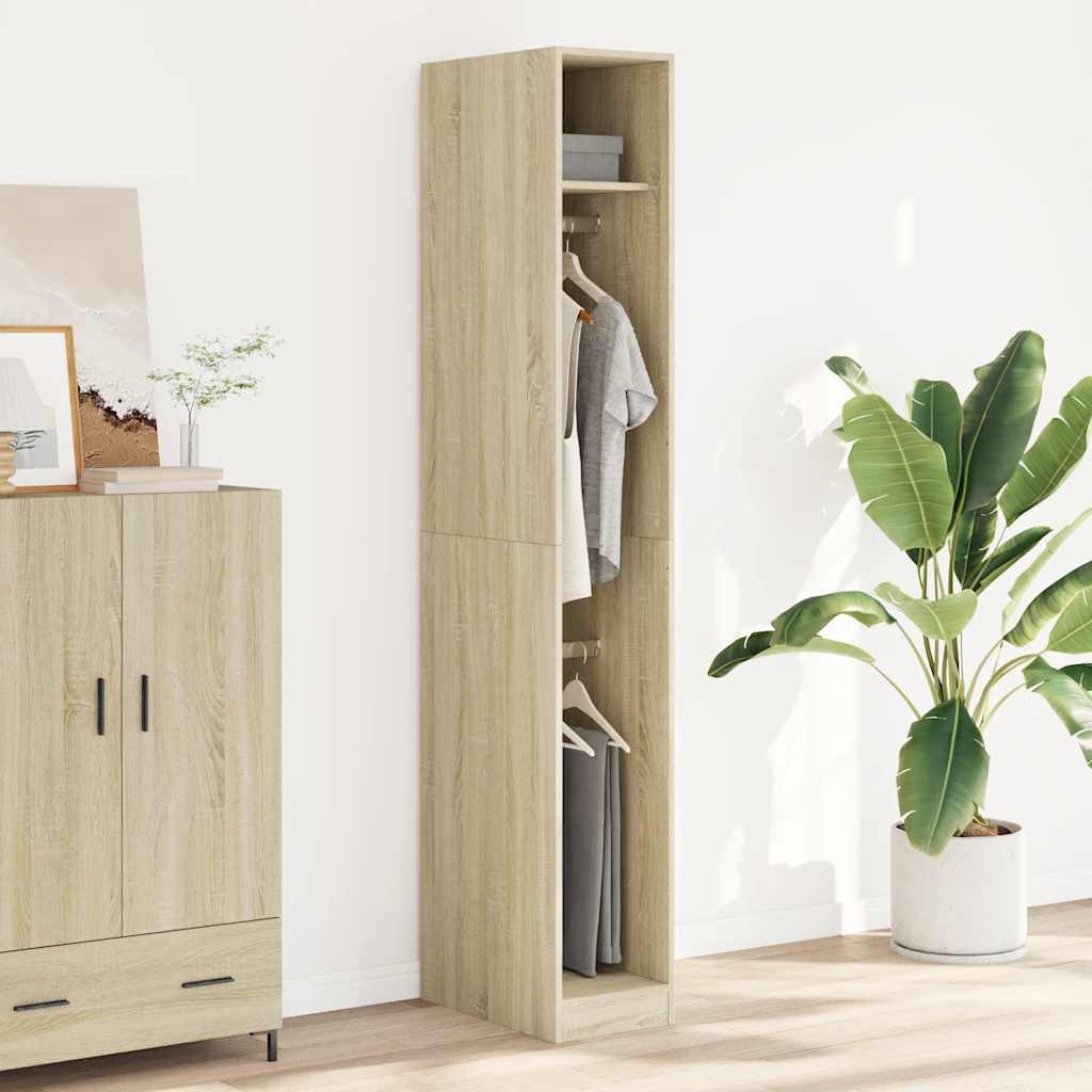 vidaXL Wardrobe Sonoma Oak 30x50x200 cm Engineered Wood 3