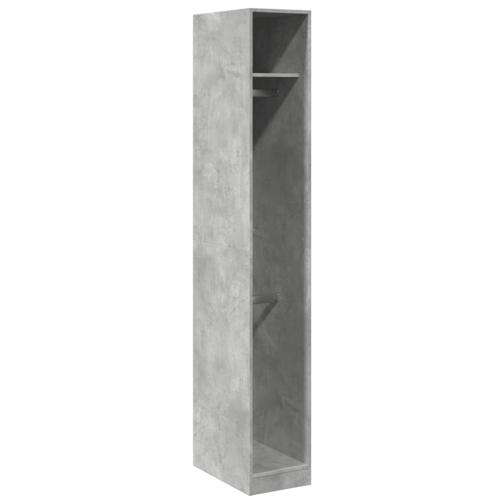 vidaXL Wardrobe Concrete Grey 30x50x200 cm Engineered Wood 2