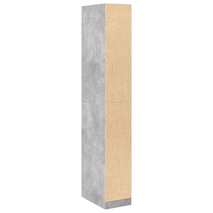 vidaXL Wardrobe Concrete Grey 30x50x200 cm Engineered Wood 6
