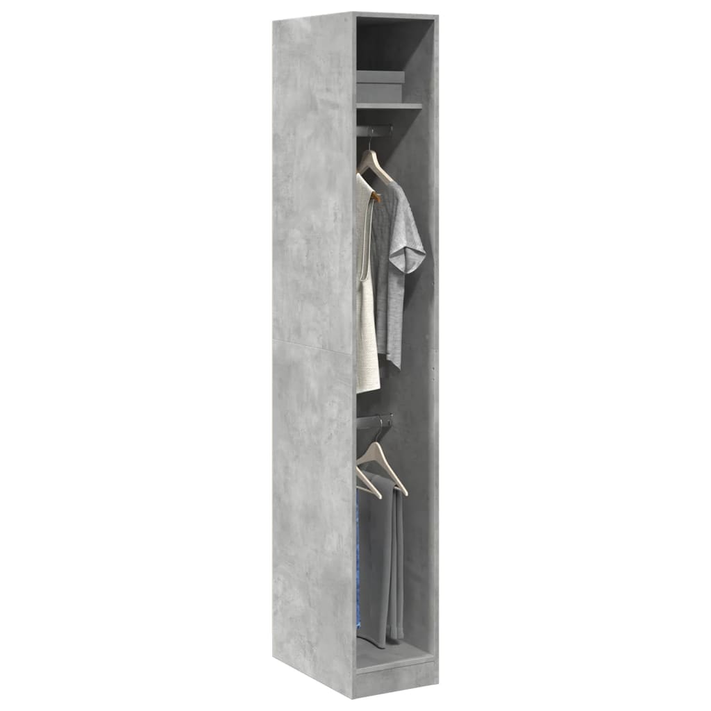 vidaXL Wardrobe Concrete Grey 30x50x200 cm Engineered Wood 1