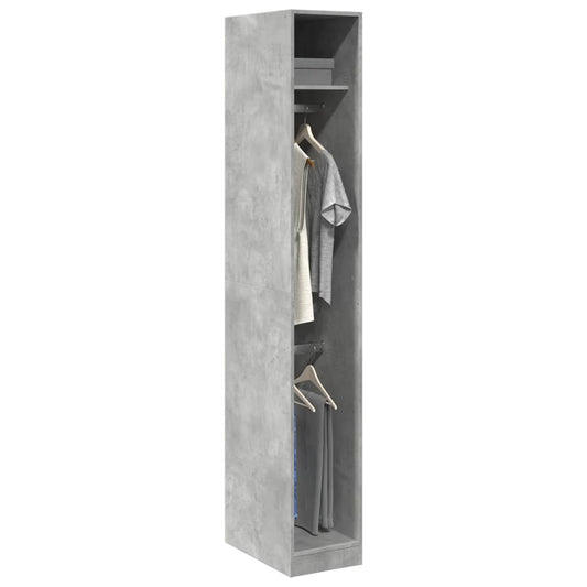vidaXL Wardrobe Concrete Grey 30x50x200 cm Engineered Wood 1