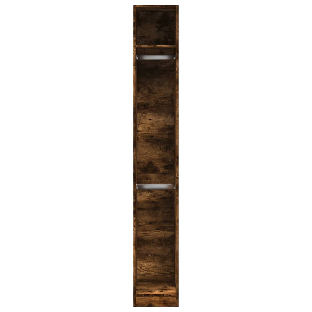 vidaXL Wardrobe Smoked Oak 30x50x200 cm Engineered Wood 4