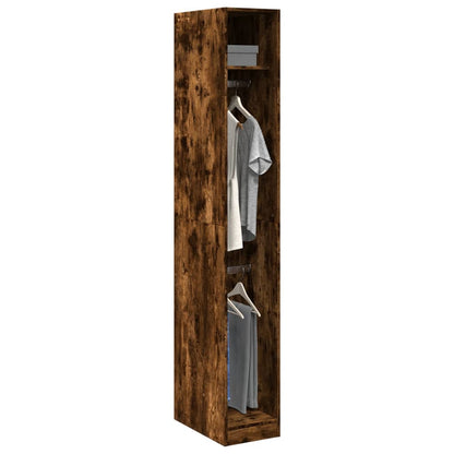 vidaXL Wardrobe Smoked Oak 30x50x200 cm Engineered Wood 1