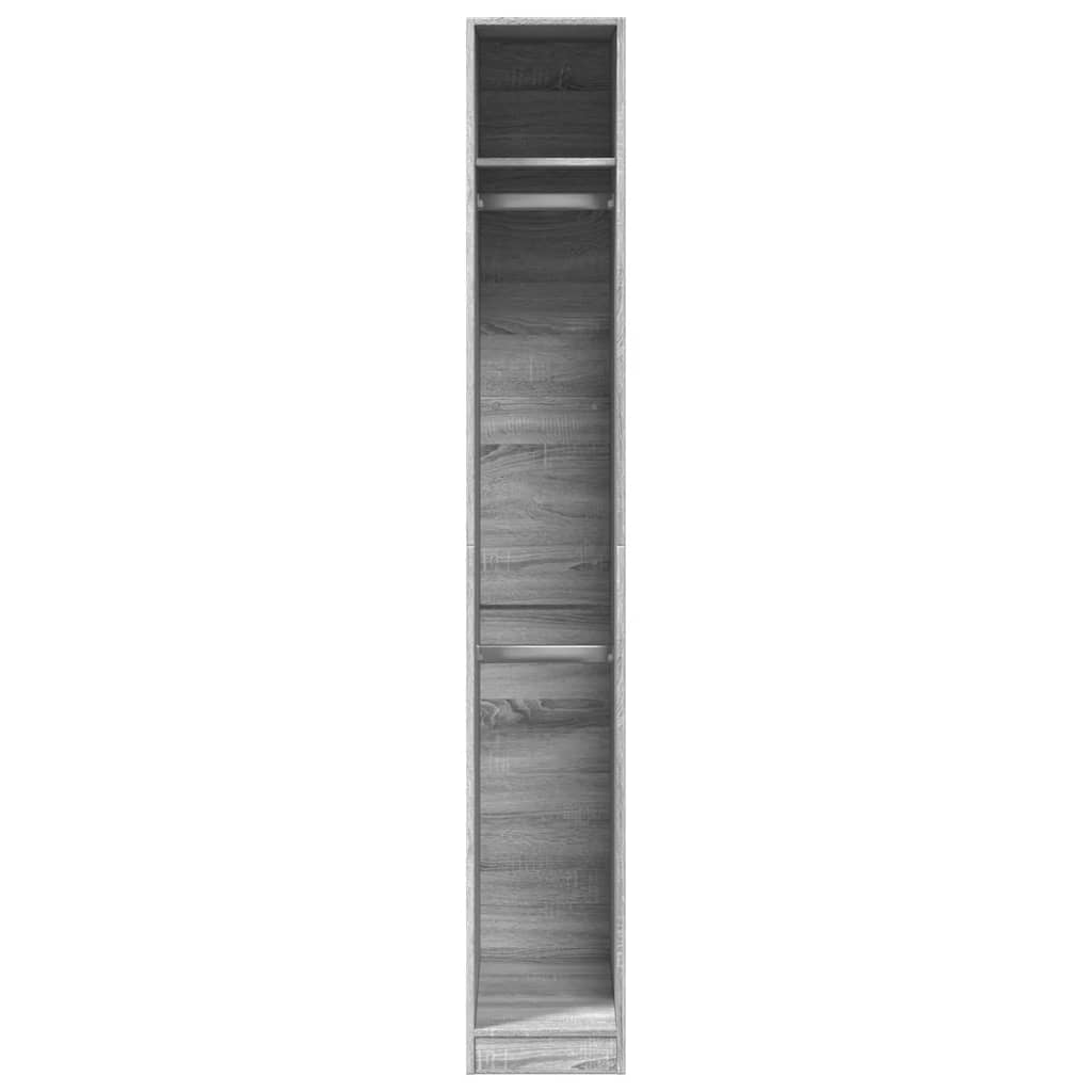 vidaXL Wardrobe Grey Sonoma 30x50x200 cm Engineered Wood 4