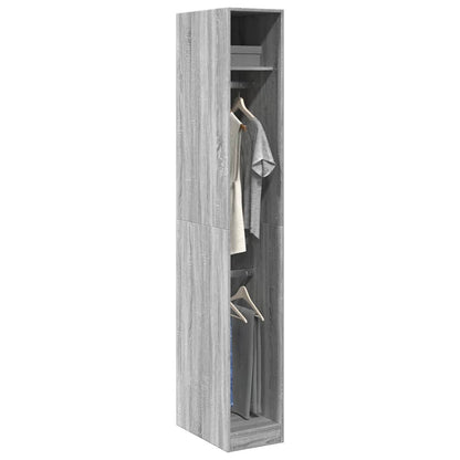vidaXL Wardrobe Grey Sonoma 30x50x200 cm Engineered Wood 1