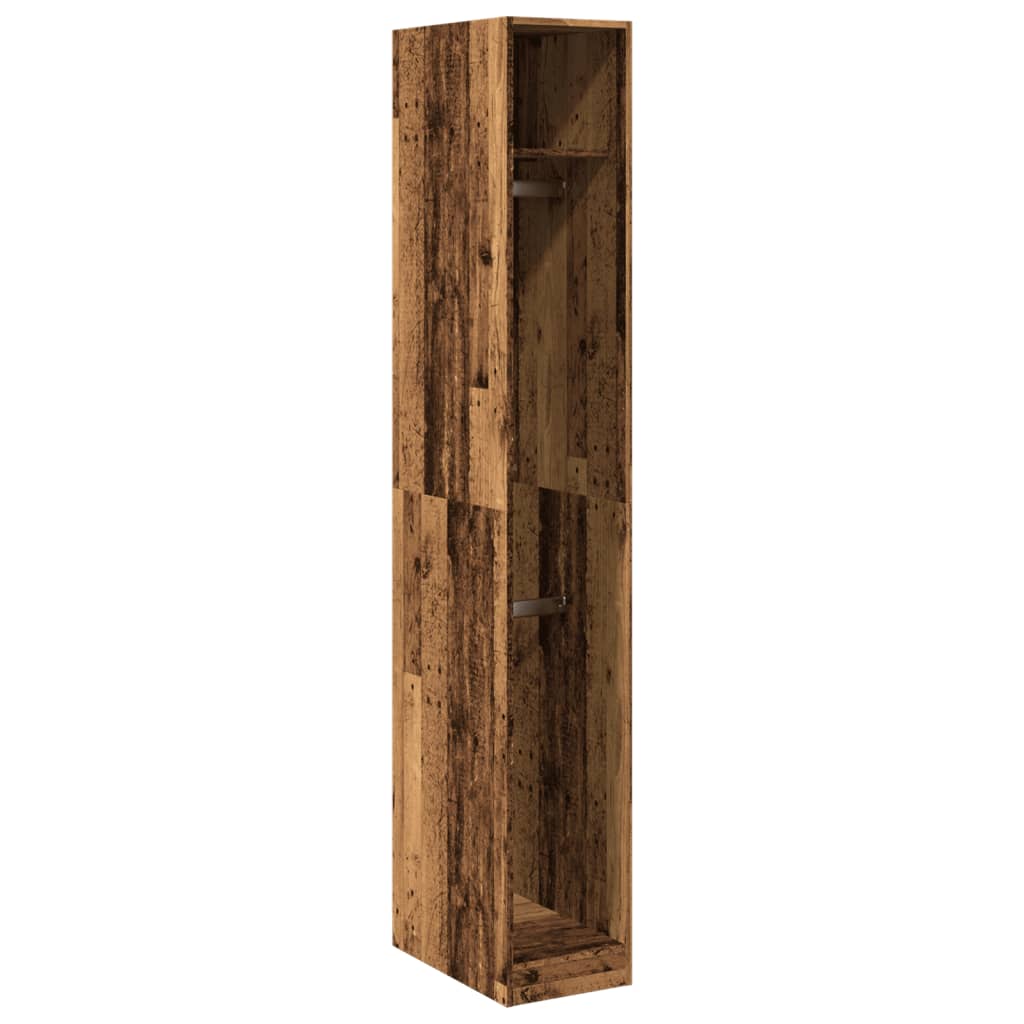 vidaXL Wardrobe Old Wood 30x50x200 cm Engineered Wood 2