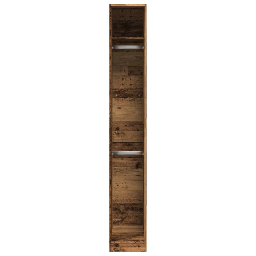 vidaXL Wardrobe Old Wood 30x50x200 cm Engineered Wood 4