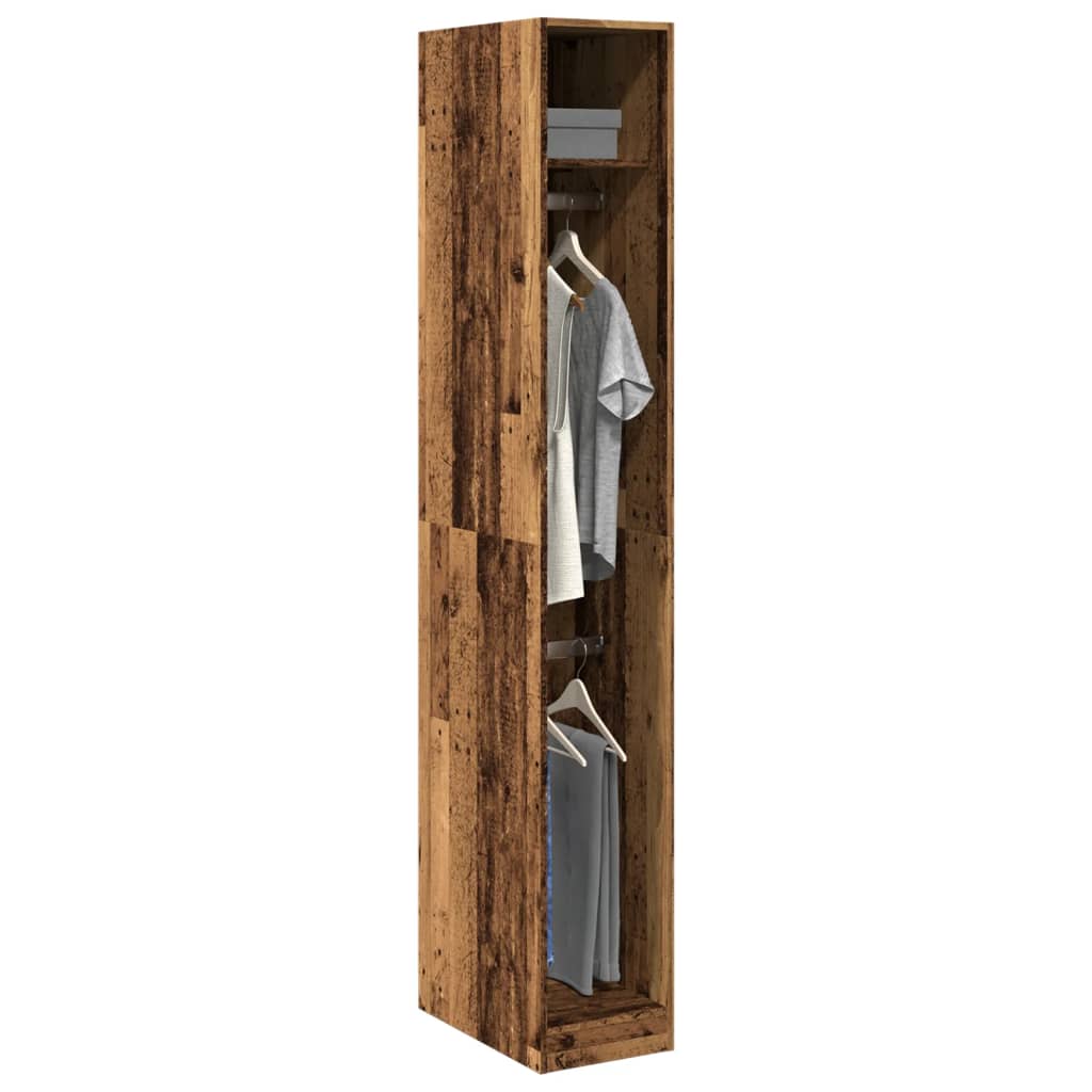 vidaXL Wardrobe Old Wood 30x50x200 cm Engineered Wood 1