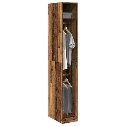 vidaXL Wardrobe Old Wood 30x50x200 cm Engineered Wood 1