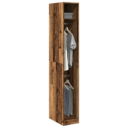 vidaXL Wardrobe Old Wood 30x50x200 cm Engineered Wood 1