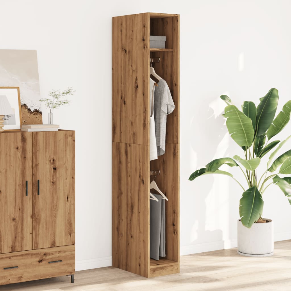 vidaXL Wardrobe Artisian Oak 30x50x200 cm Engineered Wood 3