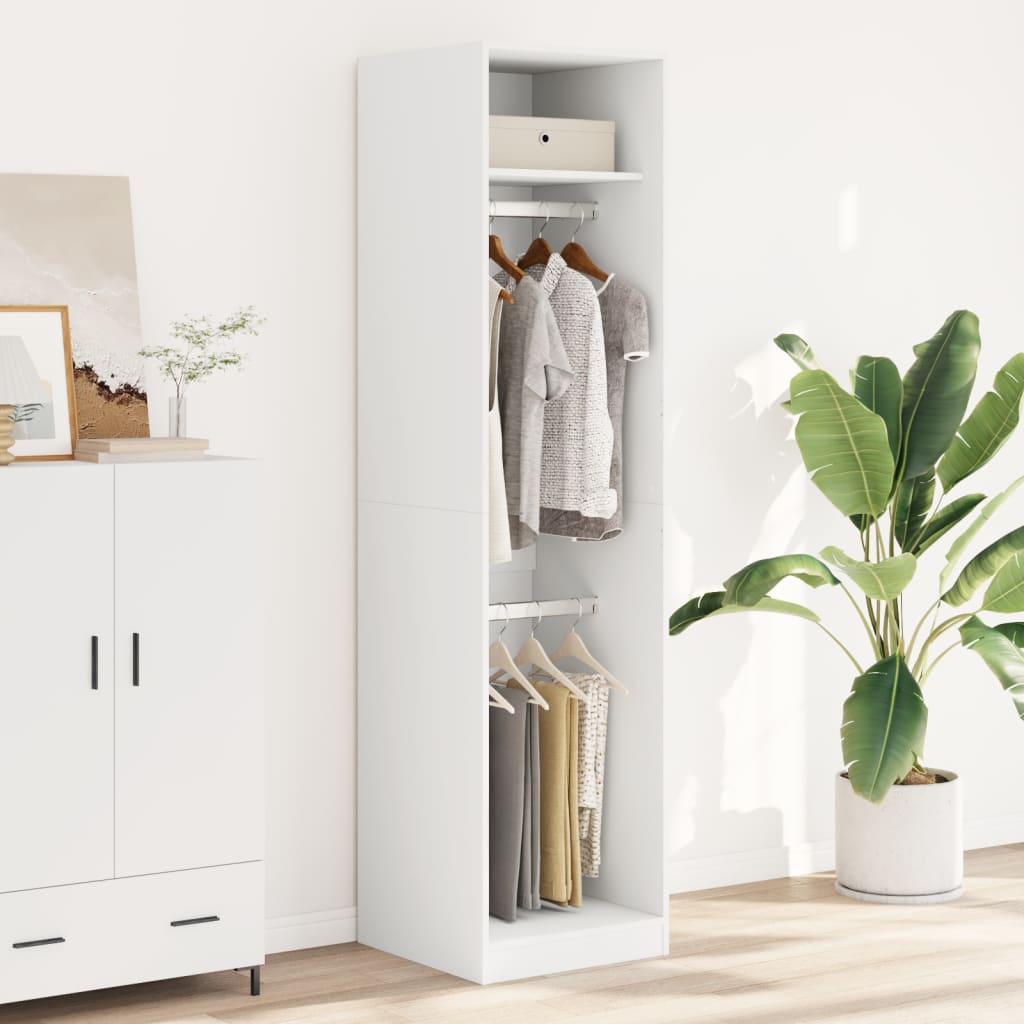 vidaXL Wardrobe White 50x50x200 cm Engineered Wood 3
