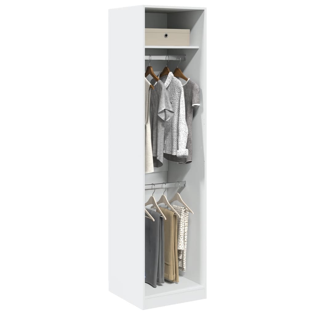 vidaXL Wardrobe White 50x50x200 cm Engineered Wood 1