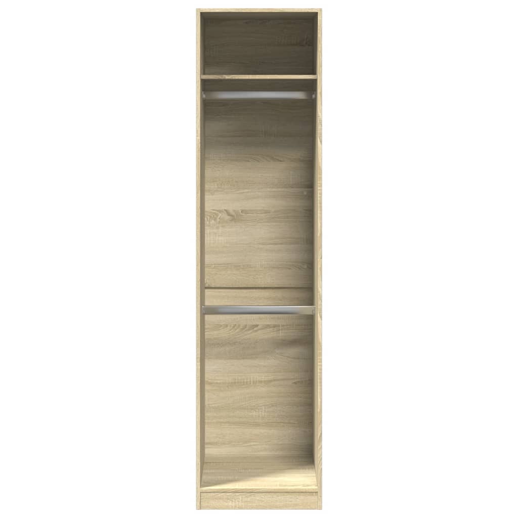 vidaXL Wardrobe Sonoma Oak 50x50x200 cm Engineered Wood 4