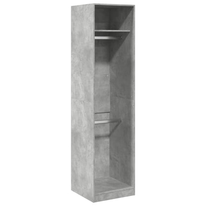 vidaXL Wardrobe Concrete Grey 50x50x200 cm Engineered Wood 2