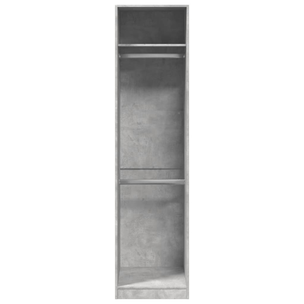 vidaXL Wardrobe Concrete Grey 50x50x200 cm Engineered Wood 4